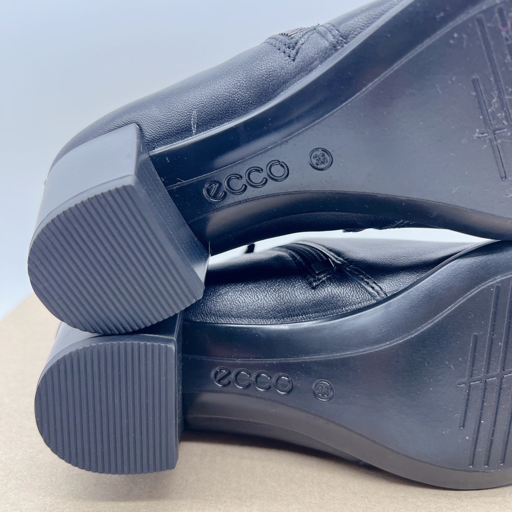 ECCO Shape M 35 Women's Ankle Boots Heel Black Leather Side Zip EU 36 US 6 * NEW - Picture 10 of 11